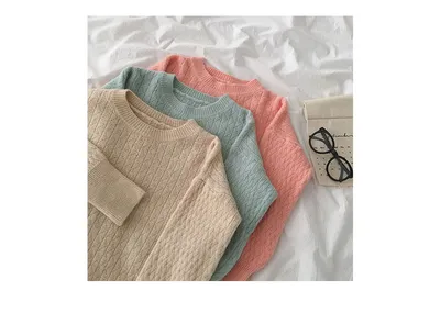 Women's Korean Lazy Style Casual All-match Loose Long Sleeve Pullover Top