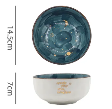 Round Photo Home Net Red Bowl With Vegetable Bowl Blue Steamed Egg Bowl