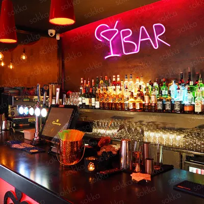 LED Neon Letter Shape BAR Family PARTY Bar Bedroom Room Decoration Light