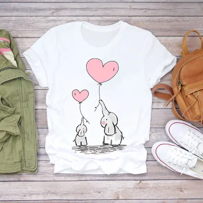 Botanical Floral Print T-Shirt Modal Wildflower Short Sleeves