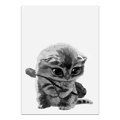 Modern Simple Black And White Animal Living Room Decoration Painting Home Bedside Bedroom Frameless Painting Custom Spray Painting Printing