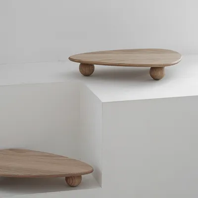Solid Wood Kitchen Table High Tray