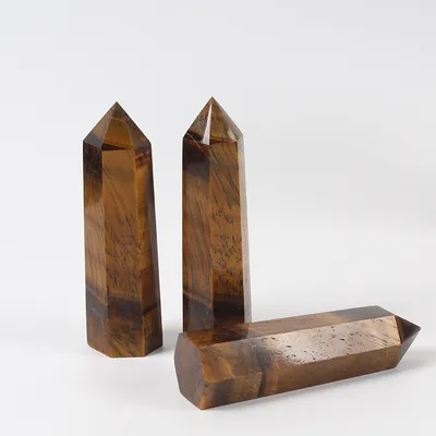 Blue Smelted Stone Crystal Column Ornaments Rough Polished Crystal Column Ornaments Crystal Crafts