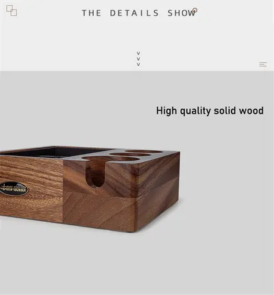 Bomber Solid Wood Slag Box Domestic Coffee Bar Slag Barrel Handle Bracket Powder Holder