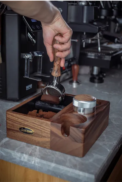 Bomber Solid Wood Slag Box Domestic Coffee Bar Slag Barrel Handle Bracket Powder Holder