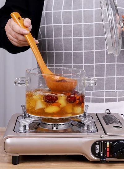 Glass Pot Stove Pot Kitchen Transparent Mini Soup Pot Stove Stove Cooking Tools Accessories
