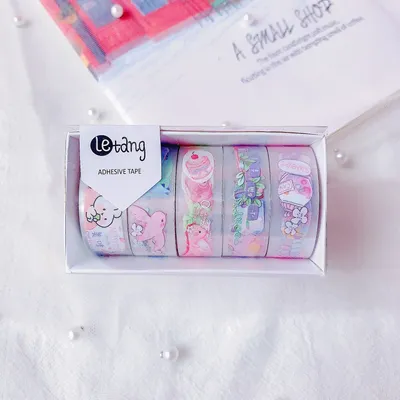 New Creative Hand Account And Paper Tape Cartoon Aesthetic College Style Diy
