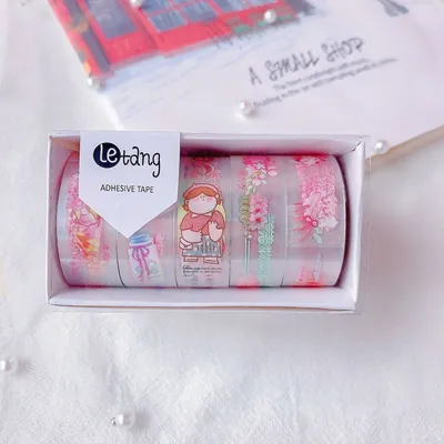 New Creative Hand Account And Paper Tape Cartoon Aesthetic College Style Diy