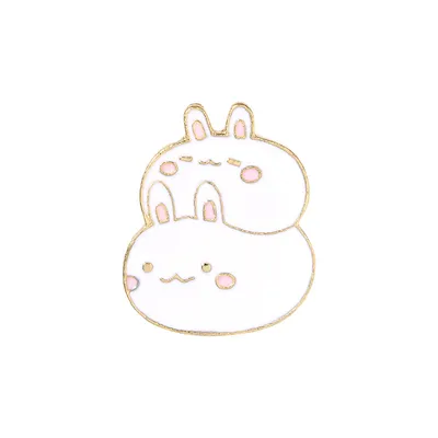 Cartoon Creative Cute Little Fat Rabbit Brooch