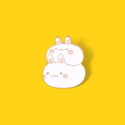 Cartoon Creative Cute Little Fat Rabbit Brooch