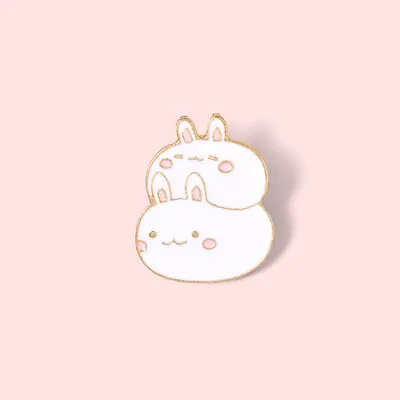 Cartoon Creative Cute Little Fat Rabbit Brooch