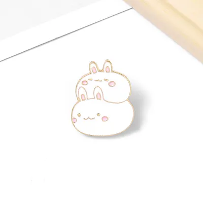 Cartoon Creative Cute Little Fat Rabbit Brooch