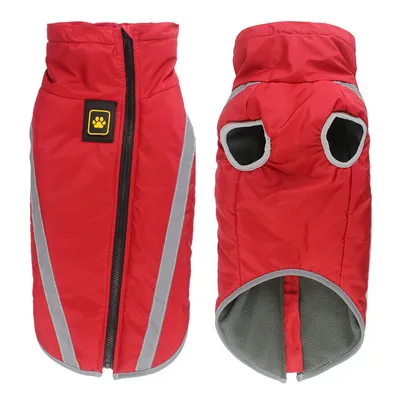Pet Dog Clothes Wholesale Winter New Reflective Padded Warm Labrador Jacket
