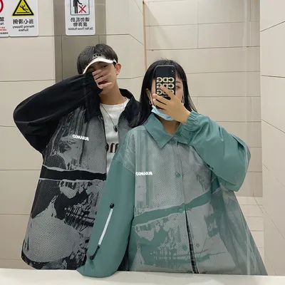 Reflective Jacket Men'S Korean Style Trendy Graffiti Ins Loose Jacket Hong Kong Style Jacket