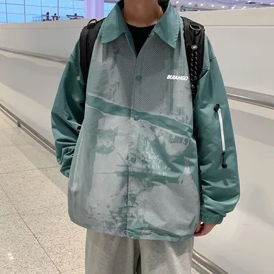 Reflective Jacket Men'S Korean Style Trendy Graffiti Ins Loose Jacket Hong Kong Style Jacket