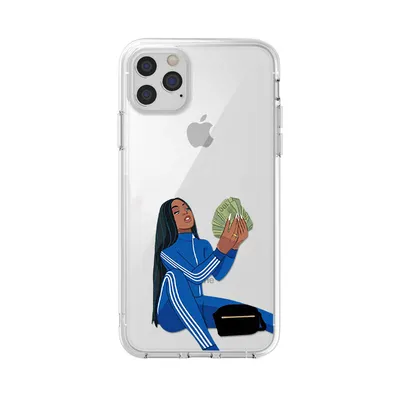 غطاء هاتف الفتيات المخصص شفاف TPU