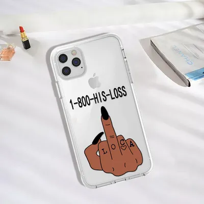 غطاء هاتف الفتيات المخصص شفاف TPU