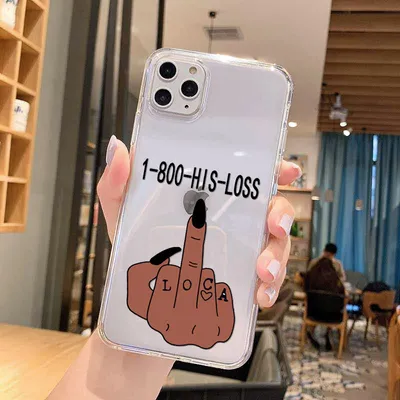 غطاء هاتف الفتيات المخصص شفاف TPU