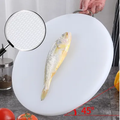 Round Cutting Board Plastic Board Thicken Solid Pe Kitchen Cutting Board Knife Board Chopping Meat Dumpling Chopping Board