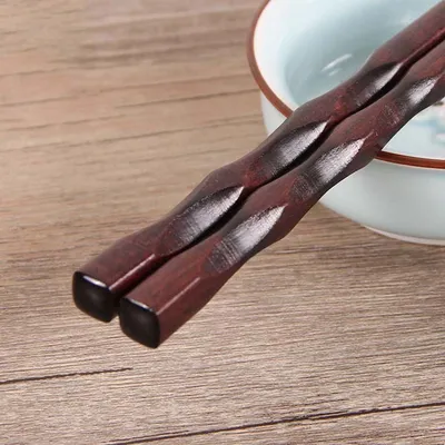Wooden Printed Chopsticks Japanese Style Pointed Chopsticks