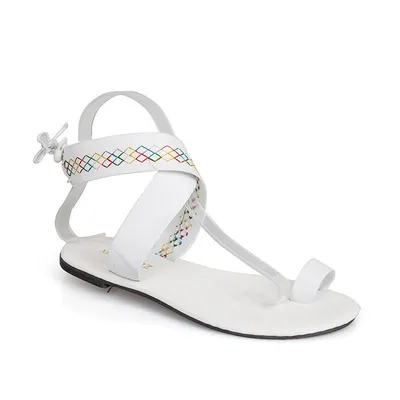 Color Block Toe Cross Strap Casual Sandals