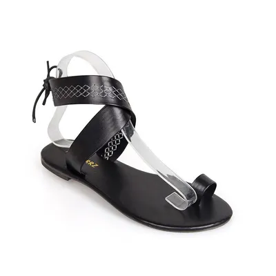 Color Block Toe Cross Strap Casual Sandals