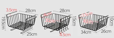 Kitchen Storage Rack Artifact Cabinet Wardrobe Layered Storage Hanging Basket