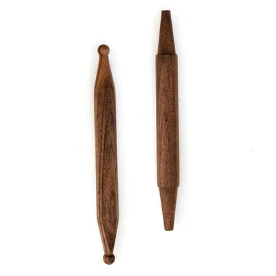 Supermooi Original Nordic Ins Style Gourmet Still Life Shooting Props Black Walnut Solid Wood Rolling Pin