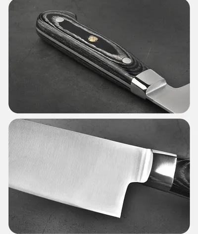 ملمس الصنفرة مقبض خشبي ملون سكين الشيف الرئيسي سكين تقطيع سكين مطبخ سكين فواكه
