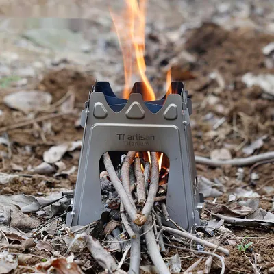 موقد Titanium Craftsman الخارجي المصنوع من التيتانيوم النقي موقد بسيط محمول