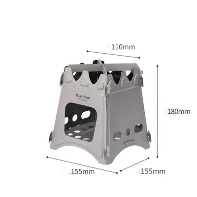 موقد Titanium Craftsman الخارجي المصنوع من التيتانيوم النقي موقد بسيط محمول