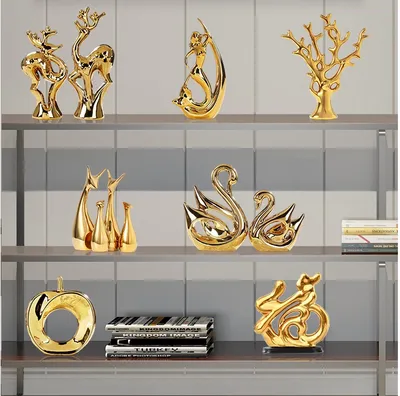 European Creative Ceramics Ornament Home Decoration Crafts TV Cabinet Office Statues