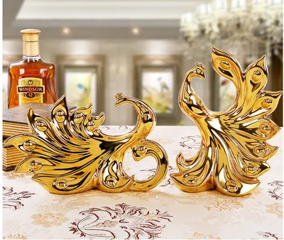 European Creative Ceramics Ornament Home Decoration Crafts TV Cabinet Office Statues