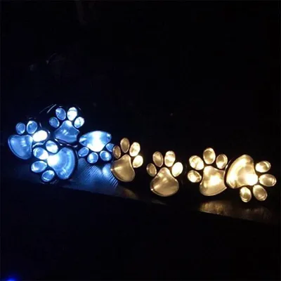 Solar Powered Animal Paw Print Lights LED Solar Lamps Garden Outdoors Lantern LED Path Decorative Lighting Lamp