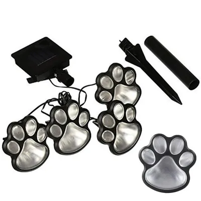 Solar Powered Animal Paw Print Lights LED Solar Lamps Garden Outdoors Lantern LED Path Decorative Lighting Lamp
