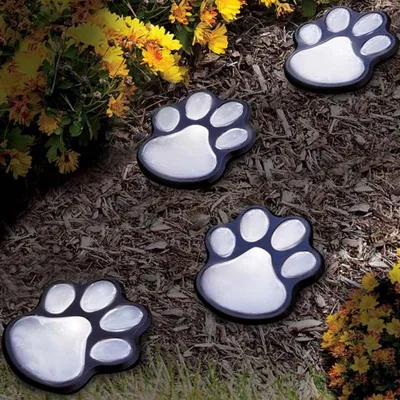 Solar Powered Animal Paw Print Lights LED Solar Lamps Garden Outdoors Lantern LED Path Decorative Lighting Lamp