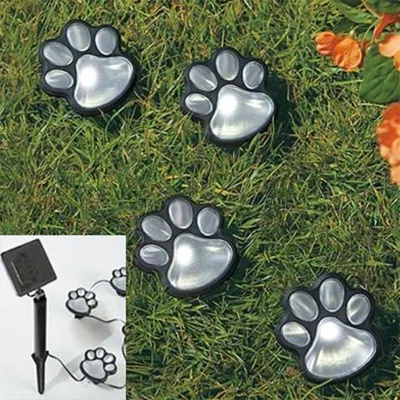 Solar Powered Animal Paw Print Lights LED Solar Lamps Garden Outdoors Lantern LED Path Decorative Lighting Lamp