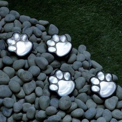 Solar Powered Animal Paw Print Lights LED Solar Lamps Garden Outdoors Lantern LED Path Decorative Lighting Lamp