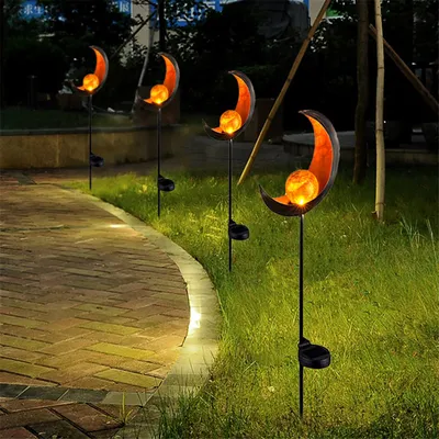 LED Solar Flame Light Metal LED Garden Light Flame Effect Lamp Waterproof Outdoor Lights Landscape Lights Solar Decorative Light