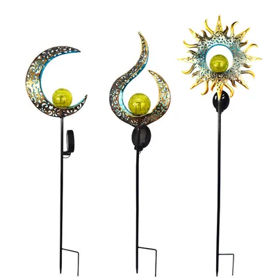 LED Solar Flame Light Metal LED Garden Light Flame Effect Lamp Waterproof Outdoor Lights Landscape Lights Solar Decorative Light
