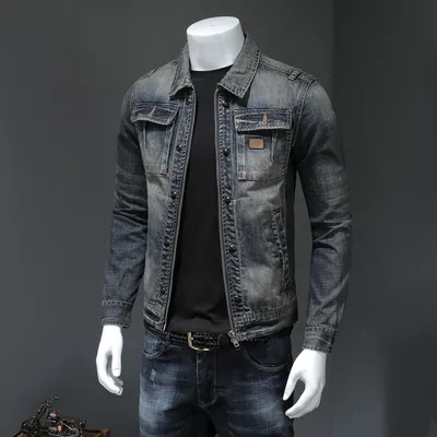 Men's Denim Jacket Plus Size Denim Jacket