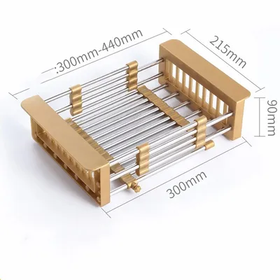 Stainless Steel Sink Drain Basket Retractable