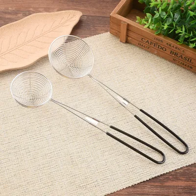 Stainless Steel Pearl Milk Tea Colander Hot Pot Colander Silicone Small Wire Drain