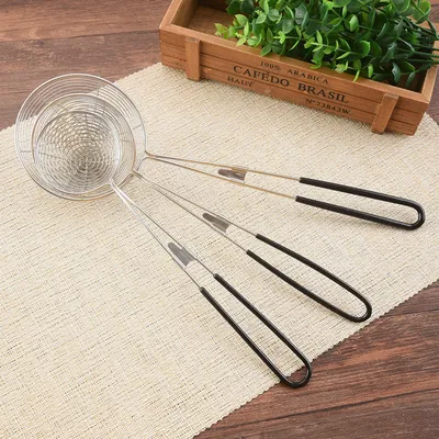 Stainless Steel Pearl Milk Tea Colander Hot Pot Colander Silicone Small Wire Drain