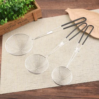 Stainless Steel Pearl Milk Tea Colander Hot Pot Colander Silicone Small Wire Drain
