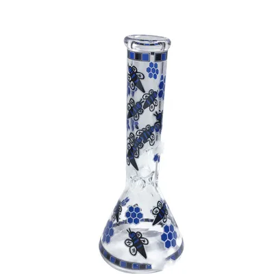Blue Butterfly Pattern Glass Crafts Can Be Used As Decorative Ornaments