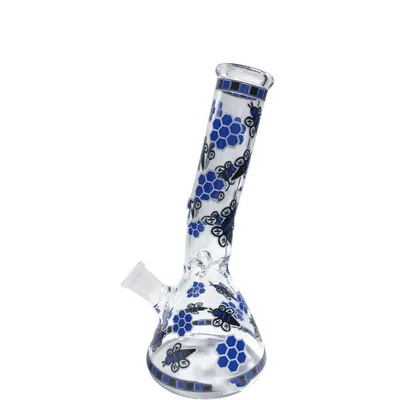 Blue Butterfly Pattern Glass Crafts Can Be Used As Decorative Ornaments