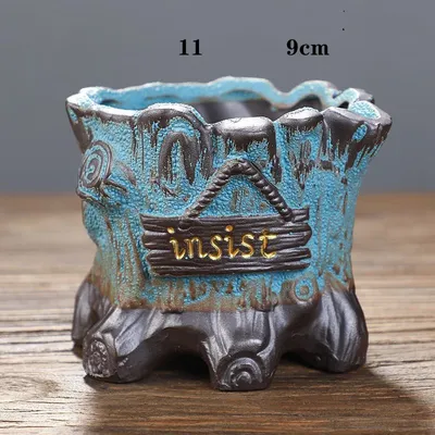 Creative Succulent Flowerpot Green Plant Vase Planter Bonsai Pot macetas Office Desktop Ornaments Ceramic Crafts Garden Art