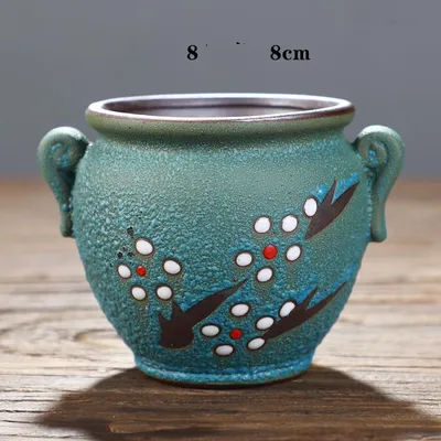 Creative Succulent Flowerpot Green Plant Vase Planter Bonsai Pot macetas Office Desktop Ornaments Ceramic Crafts Garden Art