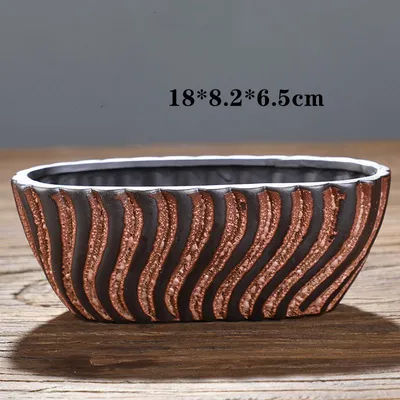 Creative Succulent Flowerpot Green Plant Vase Planter Bonsai Pot macetas Office Desktop Ornaments Ceramic Crafts Garden Art